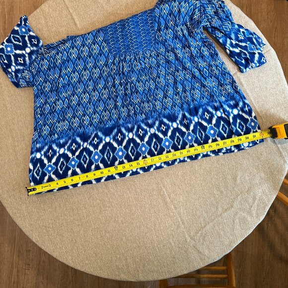 Avenue 26/28 Brilliant Blue Blouse - Picture 7 of 7